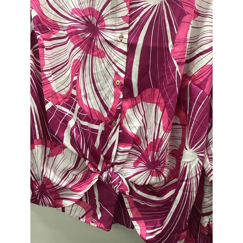 Bold elements women’s button down blouse size 1X … - image 4